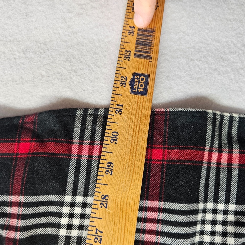 Chaps Red Black and White Plaid Button-Down Shirt - Picture 3 of 8